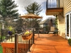 Iron railings add beauty to this deck